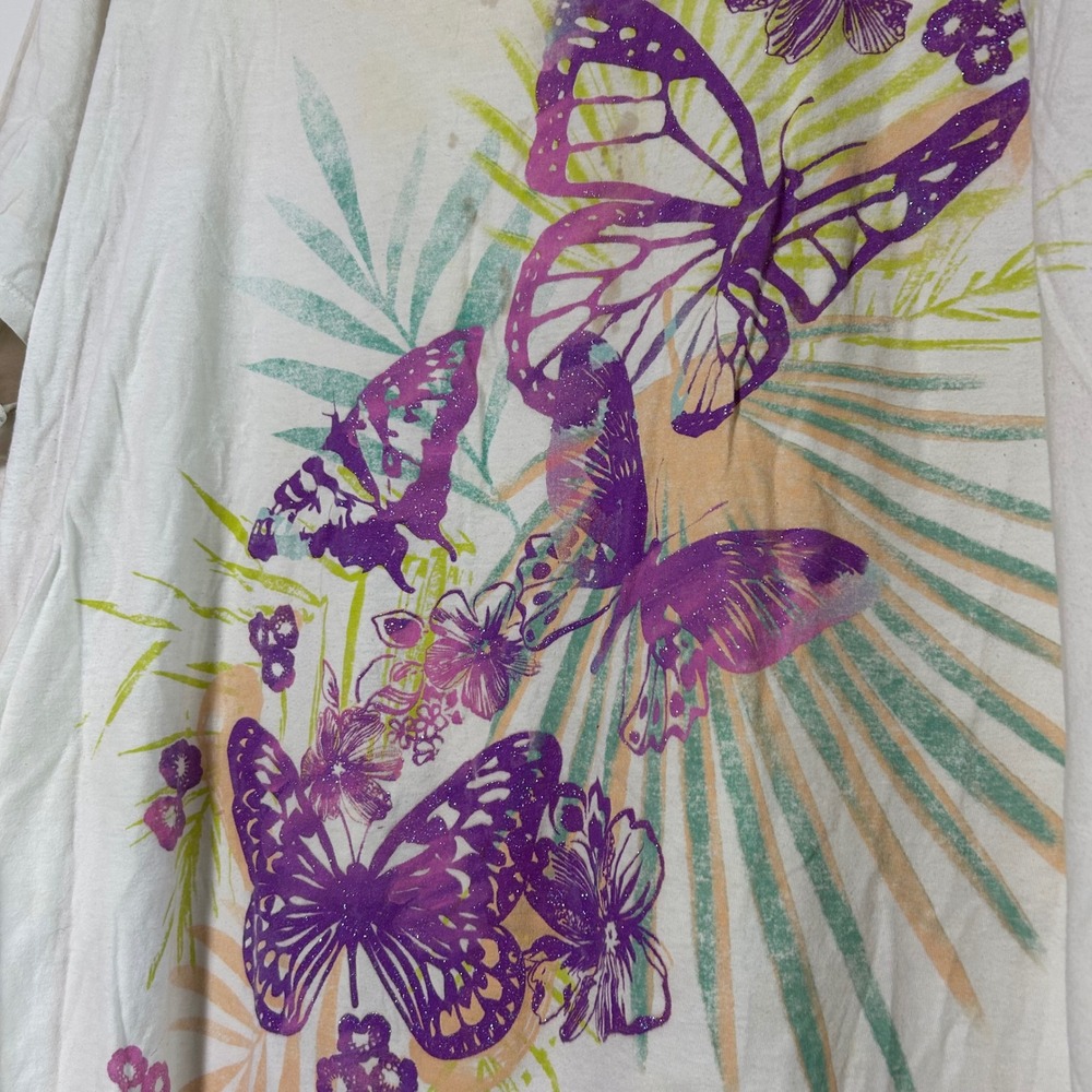 Butterfly floral y2k top sz‎ 5x - Picture 6 of 9